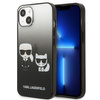 Karl Lagerfeld Gradient Ikonik Karl & Choupette - Coque pour iPhone 13 mini (noir)