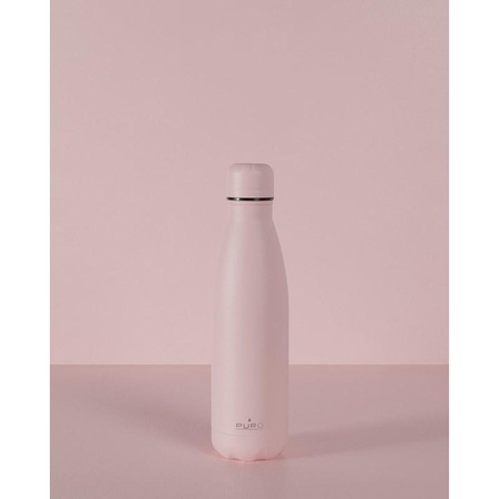 PURO ICON - Bouteille thermique en acier inoxydable 500 ml (Candy Pink) (revêtement en poudre)