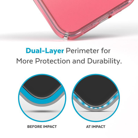 Speck Presidio Perfect-Clear + Ombre - iPhone 14 / iPhone 13 Hülle mit MICROBAN Beschichtung (Clear / Vintage Rose Fade)