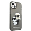 Karl Lagerfeld IML Glitter NFT Karl & Choupette - Etui iPhone 14 (czarny)