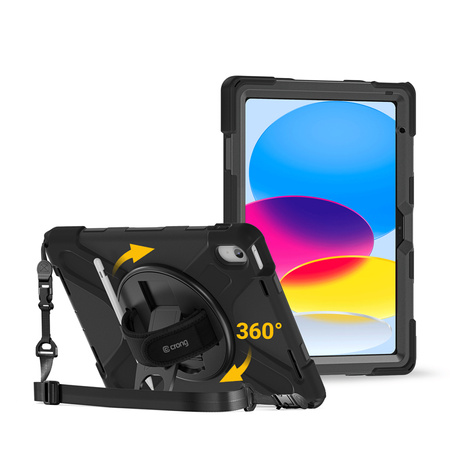 Crong Defender Plus - obrněné pouzdro pro iPad 11" A16 (2025) / 10,9" (2022) (černé)