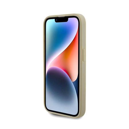 Pouzdro Guess Glitter Script Big 4G - iPhone 15 Pro (zlaté)