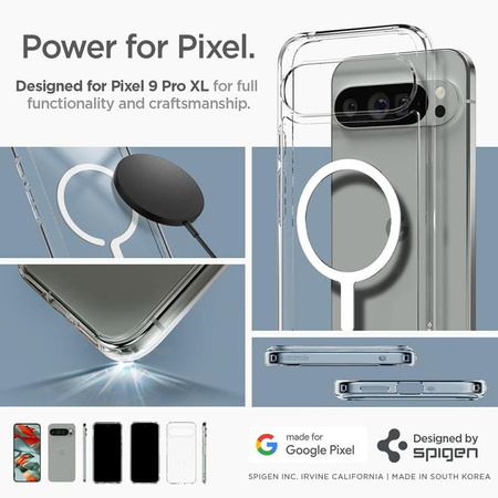 Spigen Ultra Hybrid OneTap Ring MagSafe - Étui pour Google Pixel 9 Pro XL (Blanc)