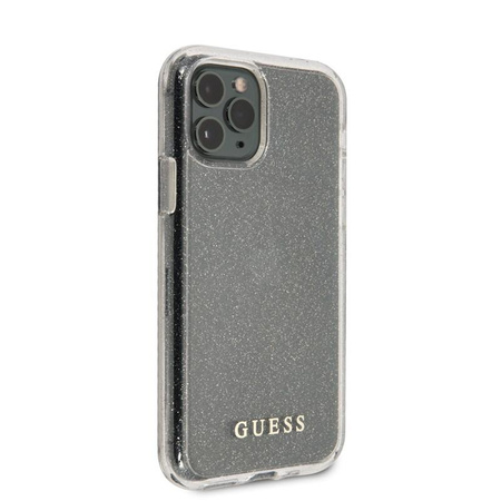 Guess Glitter Case - Coque pour iPhone 11 Pro Max (Argent)