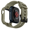 Spigen Rugged Armor Pro - Řemínek s pouzdrem pro Apple Watch 44/45 mm (Vintage Khaki)