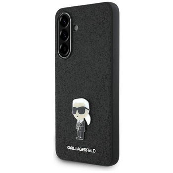 Karl Lagerfeld Fixed Glitter Iconic Logo Metal Pin - Case for Samsung Galaxy A36 5G (black)