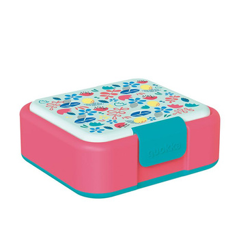 Quokka Twist Kids - Kunststoffbehälter für Lebensmittel mit Doppelwänden / Lunchbox (Blumen)