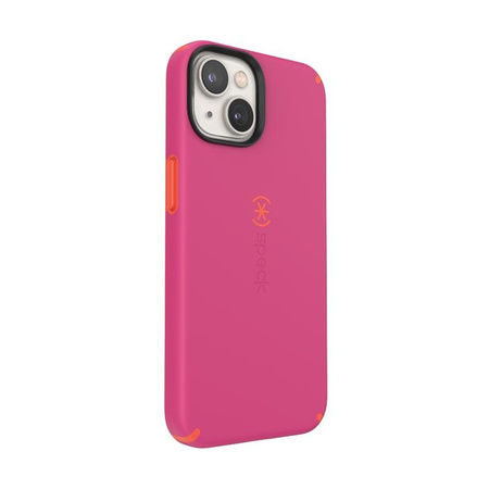 Speck CandyShell Pro + MagSafe - iPhone 14 / iPhone 13 Hülle mit MICROBAN Beschichtung (Digital Pink / Energy Red)