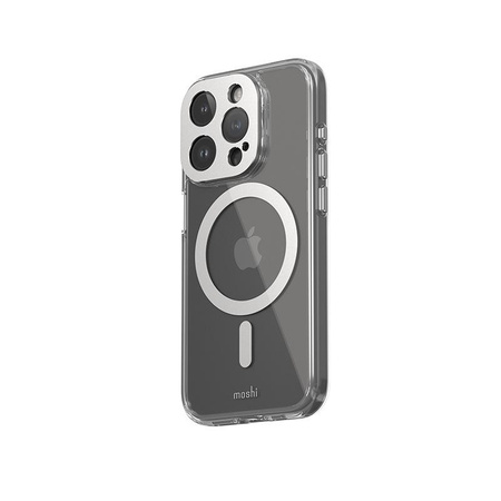 Moshi iGlaze MagSafe - pouzdro pro iPhone 15 Pro (stříbrná Luna)