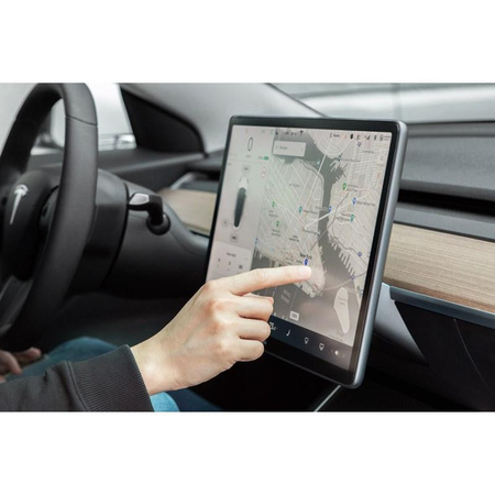 Moshi iVisor AG - Matowa folia ochronna na ekran konsoli centralnej Tesla Model 3/Y (Black/Clear Matte)
