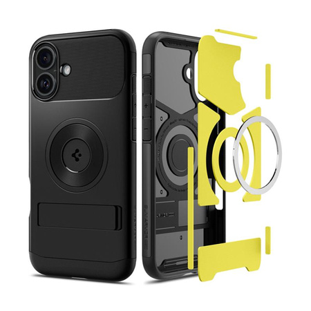 Spigen Slim Armor Mag MagSafe - Hülle für iPhone 16 (Schwarz)