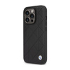 BMW Leather steppelt - iPhone 14 Pro tok (fekete)