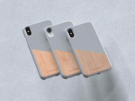 Nordic Elements Original Hel - Case for iPhone Xs Max with real maple wood (Light Grey)