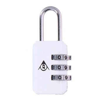 Dunlop - Padlock for suitcase, combination (white)