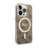 Guess 4G MagSafe - Étui pour iPhone 14 Pro Max (Marron)