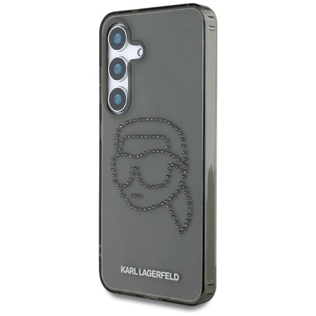 Karl Lagerfeld Rhinestones Karl Head Logo - Hülle für Samsung Galaxy S25 (Schwarz)