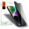 Spigen Glas.TR Slim Privacy - Gehärtetes Glas mit Sichtschutzfilter für iPhone 14 / iPhone 13 Pro / iPhone 13
