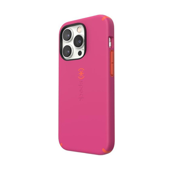 Speck CandyShell Pro - iPhone 14 Pro Tasche mit MICROBAN-Beschichtung (Digital Pink / Energy Red)