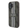 Guess 4G Printed Stripes MagSafe - Hülle iPhone 16 Plus (braun)