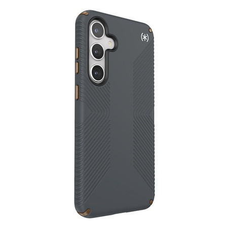 Speck Presidio2 Grip - Samsung Galaxy S24+ Gehäuse (Holzkohle Grau / Cool Bronze)