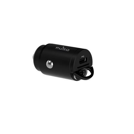 PURO Mini Car Fast Charger – Ładowarka samochodowa 2 x USB-C Power Delivery 30 W (czarny)