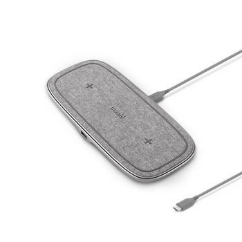 Moshi Sette Q - Dual Qi wireless inductive charger for iPhone and Android (Nordic Grey)