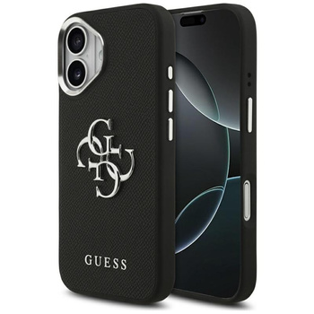 ETUI DO IPHONE 17 GUESS CZARNE ORYGINALNE SKÓRZANE ELEGANCKIE CASE