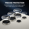 Crong Lens Ring - Vetro temperato per obiettivo della fotocamera Samsung Galaxy S24 Ultra (trasparente)