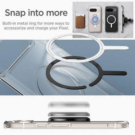 Spigen Ultra Hybrid OneTap Ring MagSafe - Étui pour Google Pixel 9 Pro (Blanc)