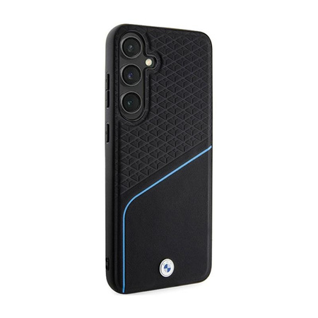 BMW Signature Leather Textured & Line MagSafe - Samsung Galaxy S24 tok (fekete)
