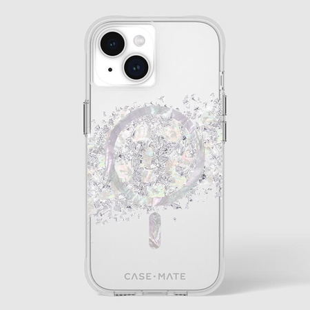Case-Mate Karat MagSafe - Coque iPhone 15 / iPhone 14 / iPhone 13 décorée avec de la nacre (A Touch of Pearl)