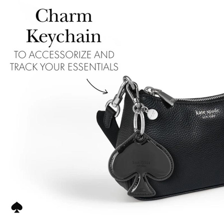 Kate Spade New York Charm Keychain - Schutzhülle mit Anhänger für Apple AirTag (Spade)