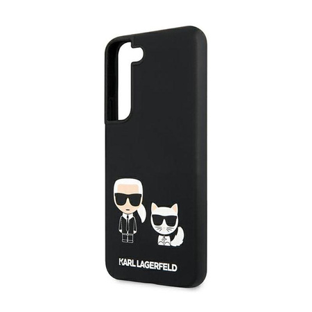 Karl Lagerfeld Szilikon Karl & Choupette - Samsung Galaxy S22 tok (fekete)