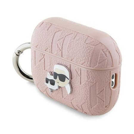 Karl Lagerfeld Monogram Karl & Choupette Head - pouzdro AirPods Pro 2 (růžové)