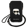 Karl Lagerfeld Saffiano Iconic Karl`s Head Pouch - taška na telefon S/M