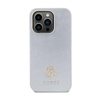 Guess 4G Strass Metal Logo - pouzdro pro iPhone 15 Pro (stříbrné)