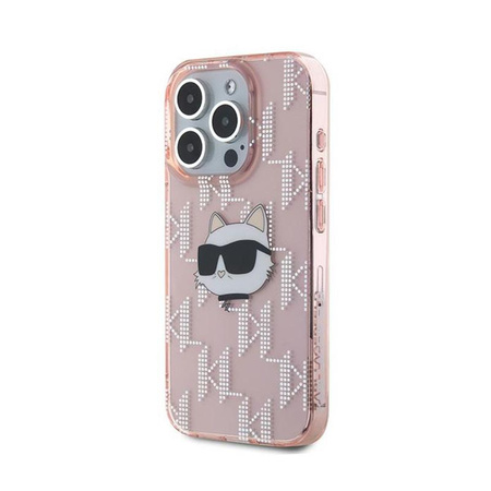 Karl Lagerfeld IML Choupette Head & Monogram - Etui iPhone 15 Pro Max (różowy)