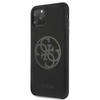 Guess Silicone 4G Tone to Tone - Coque iPhone 11 Pro Max (Noir)