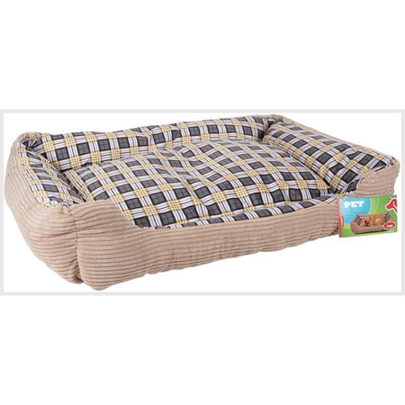 Canapé-lit souple pour chiens 75 x 58 x 19 cm roz. L (beige)