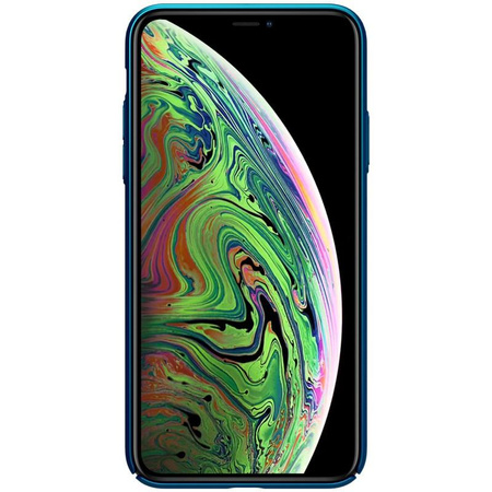 Nillkin Super Frosted Shield - Apple iPhone 11 Pro Max tok logó kivágással (pávakék)