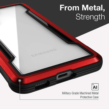 X-Doria Raptic Shield - Coque aluminium Samsung Galaxy S21 (Protection antimicrobienne) (Rouge)