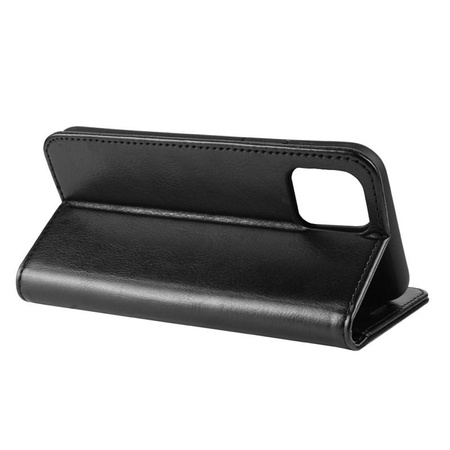 Crong Booklet Wallet - Etui pour iPhone 11 Pro Max avec poches + fonction stand (noir)