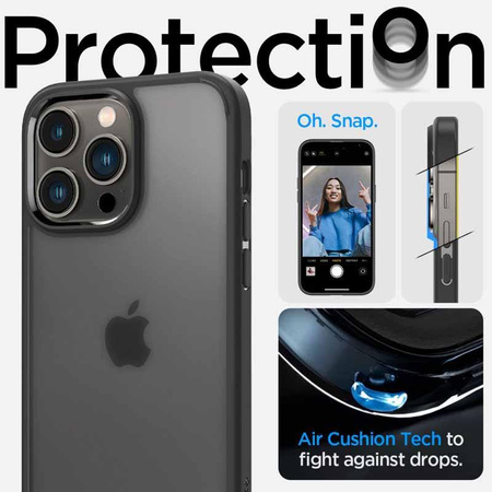 Spigen Ultra Hybrid Matte - Coque pour iPhone 14 Pro (Noir mat)