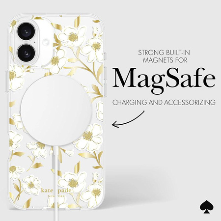 Kate Spade New York Protective Gems MagSafe - pouzdro pro iPhone 16 Plus (Sunshine Floral)