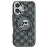 Karl Lagerfeld IML Monogram Karl & Choupette Head MagSafe - Coque iPhone 16 (noir)