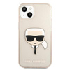 Karl Lagerfeld Karl's Head Glitter - iPhone 13 Mini Tasche (Gold)