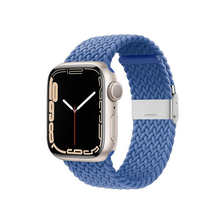 Crong Wave Band - Bracelet tressé pour Apple Watch 38/40/41/42 mm (bleu)