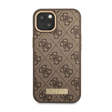 Guess 4G Logo Plate MagSafe - iPhone 14 Case (brown)