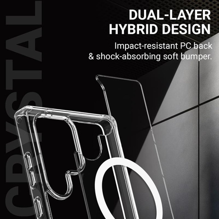 Crong Crystal Shield Magnetic - Samsung Galaxy S25 MagSafe Case (Clear)