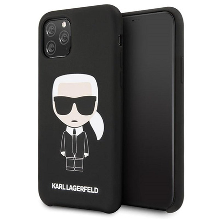 Karl Lagerfeld Fullbody Silikon Iconic - iPhone 11 Pro Tasche (Schwarz)